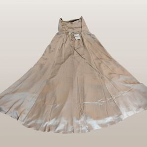 Show Me Your Mumu Maxi Dress Champagne Satin XXL NWT Crisscross Back Bridal Brid